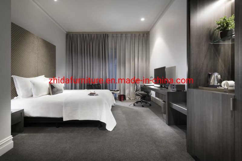 Chinese Customized Export Luxury Modern Hotel Project Bedroom Sets Wooden Furniture