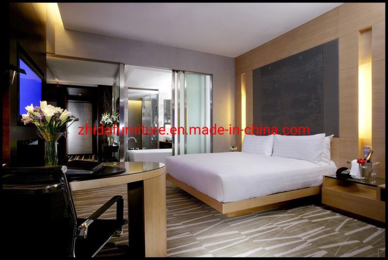 Modern Wood Upholstered with Fabric Hotel Furniture Set for 5 Star Hotel