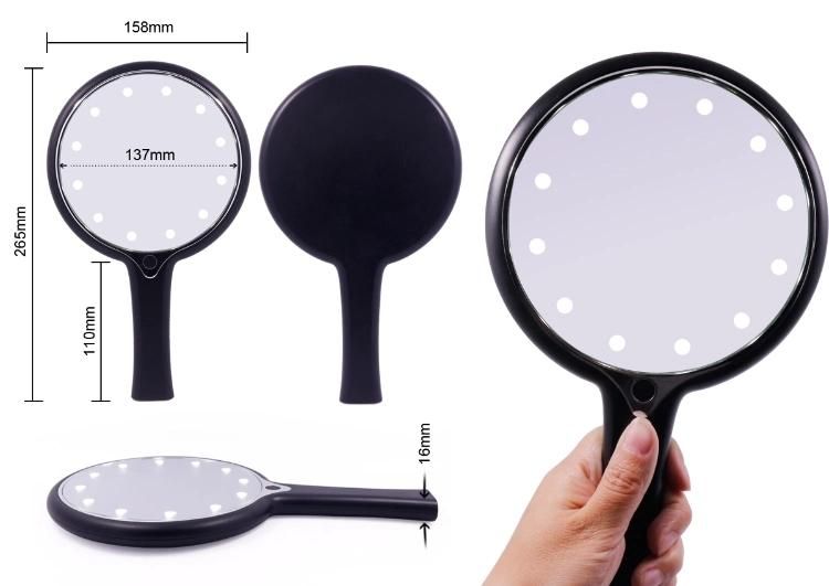 Wholesale Cosmetic Portable Handheld Lighted Mirrors for Makeup