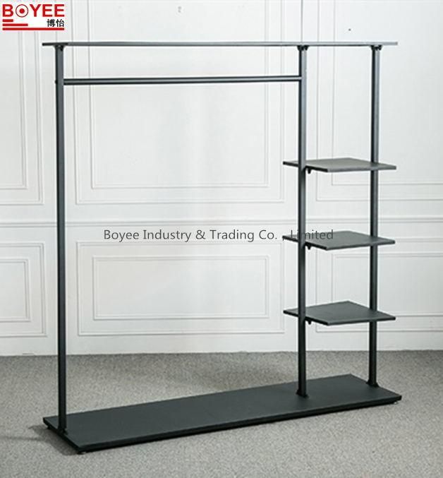 Guangdong Foshan Fashion Clothing Shops Display Stands Wood and Metal Steel Furniture