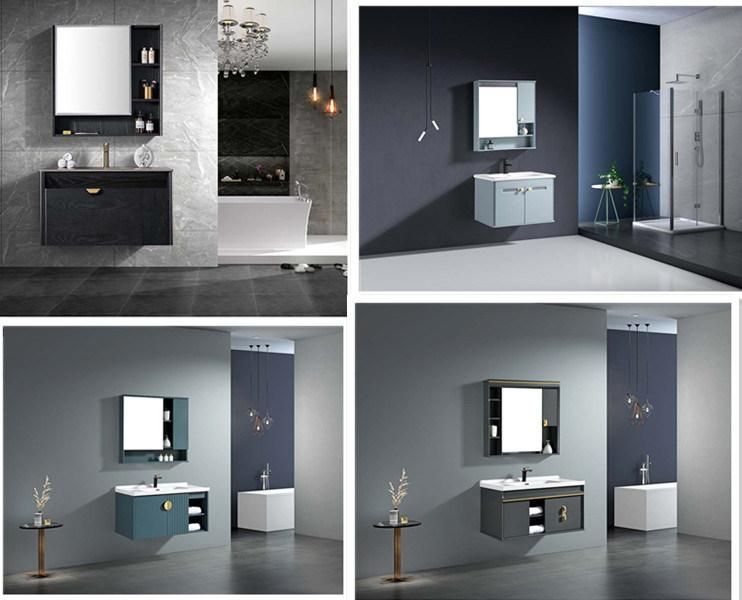 Plywood Bathroom Sanitary Ware Mirror Cabinet Vanity