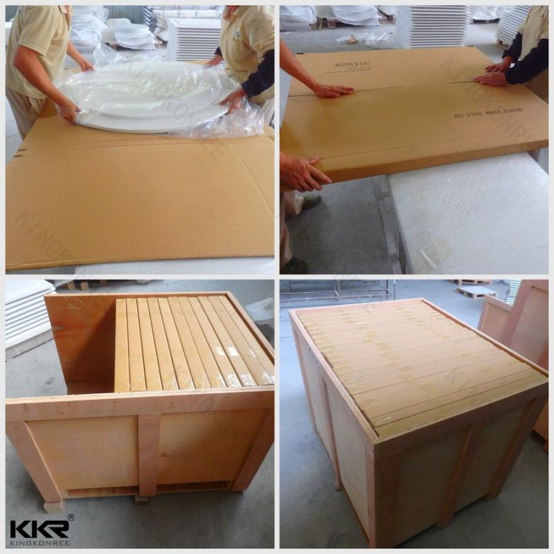 Glass Table Top Solid Surface Base Table