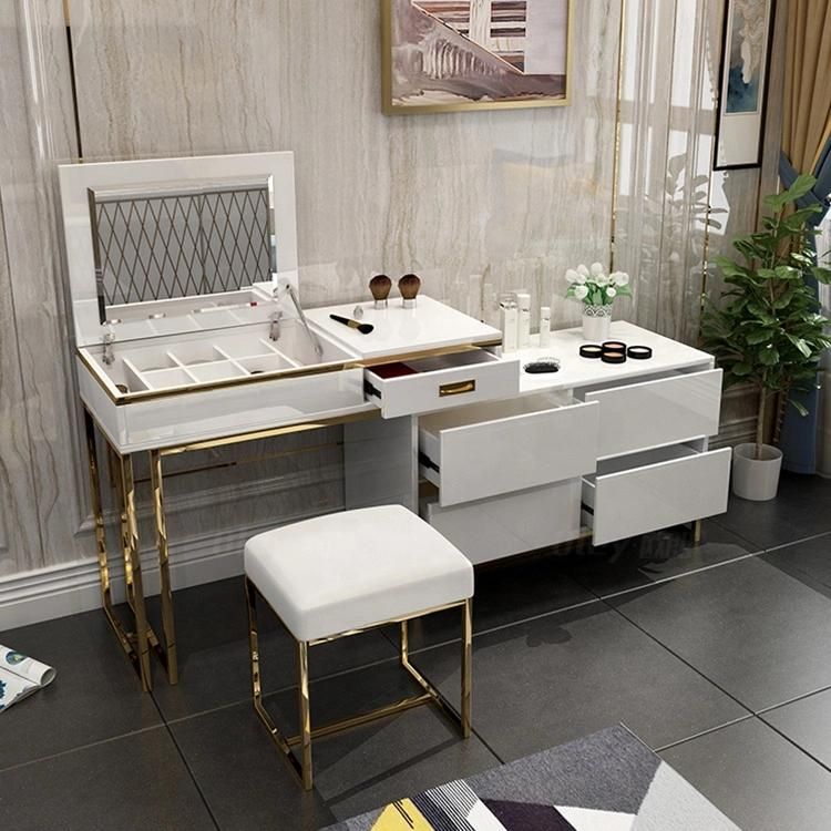 Luxury Modern Dressing Table Make up Vanity Table Set Bedroom Furniture