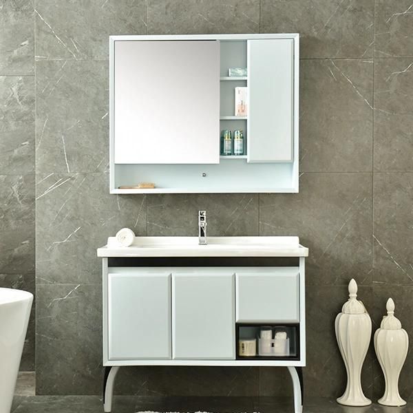 Modern Single Sink Bathroom Cabinet Home Furniture LED Mirror Bathroom Vanity