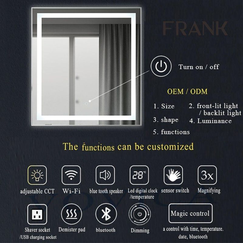 LED Smart Bathroom Mirror with Little Light