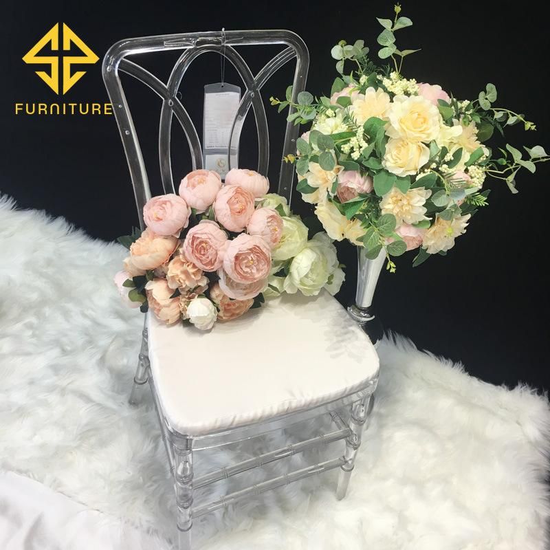 Cheap Ghost Clear Transparent Acrylic Resin X Back Chair for Wedding