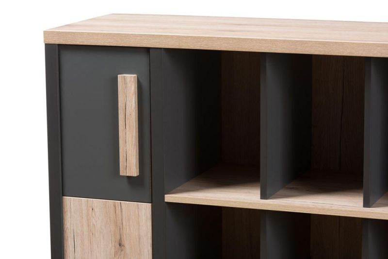 Modern Desk with Built-in Shelf Unit