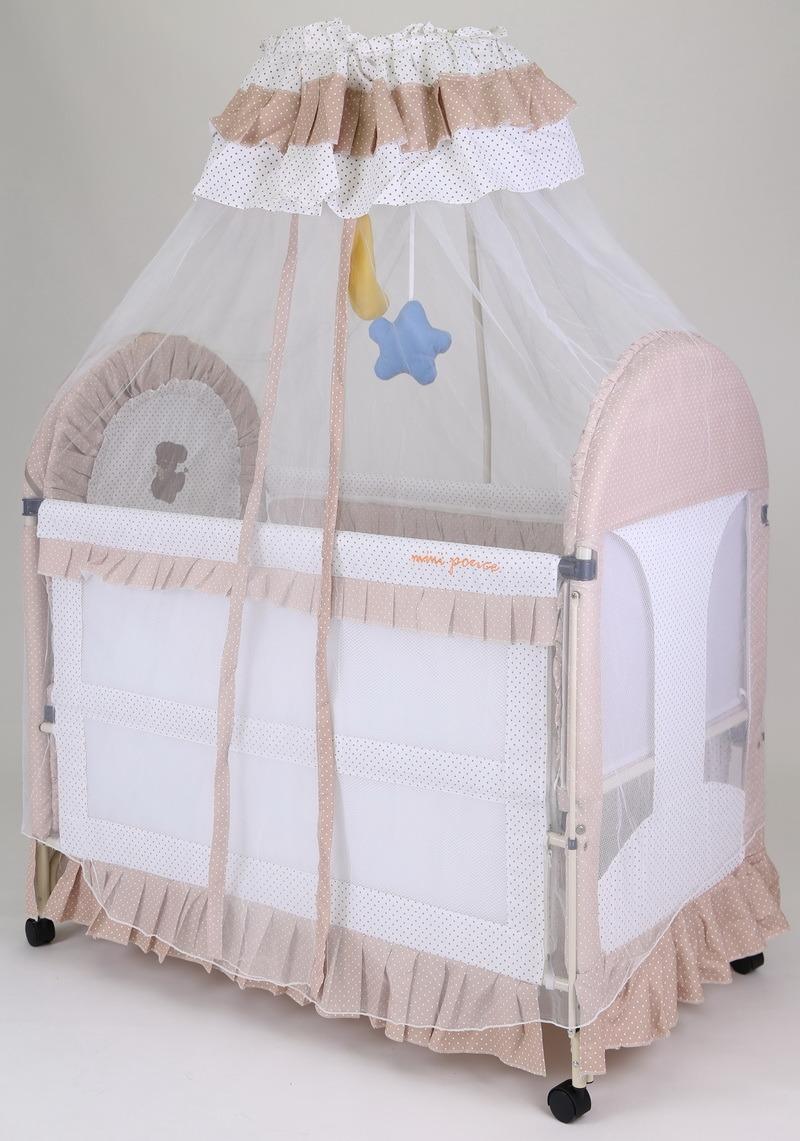 Deluxe with High Mosquito Net Court Style Baby Bed