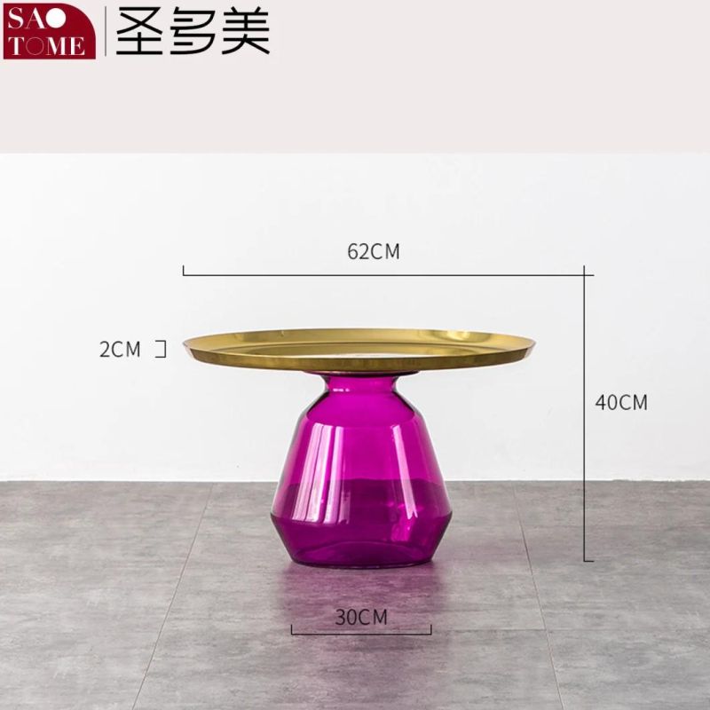 Sofa Round Shape Glass Accent End Table Coffee Tables