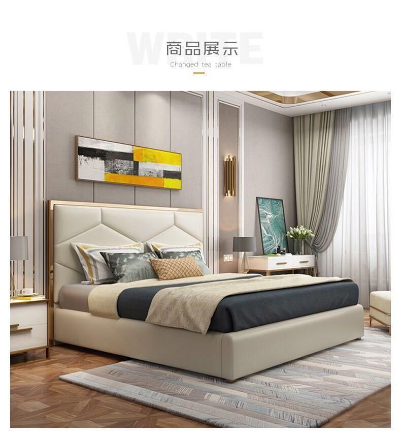 Modern Hot Sale Lift Storage Leather Queen Size Double Bed Luxury Italian King Size Bed Home Bedroom Furniture Set