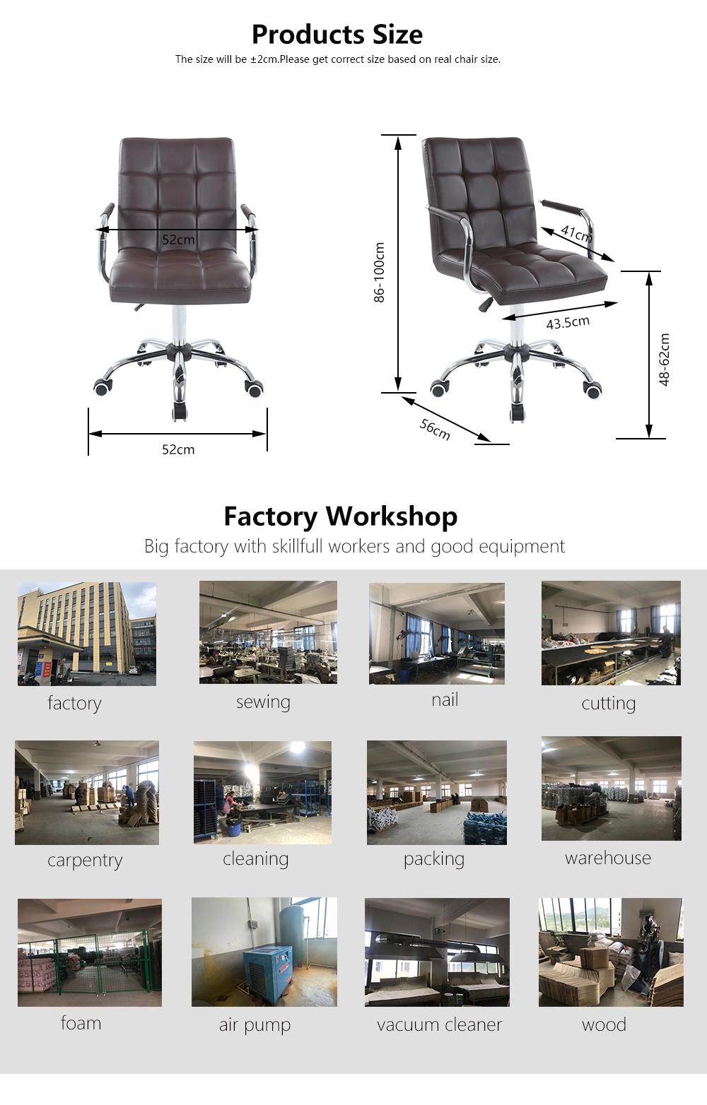 Modern Home PU Seats Bar Chair with Wheels Bar Stool Desk Chair