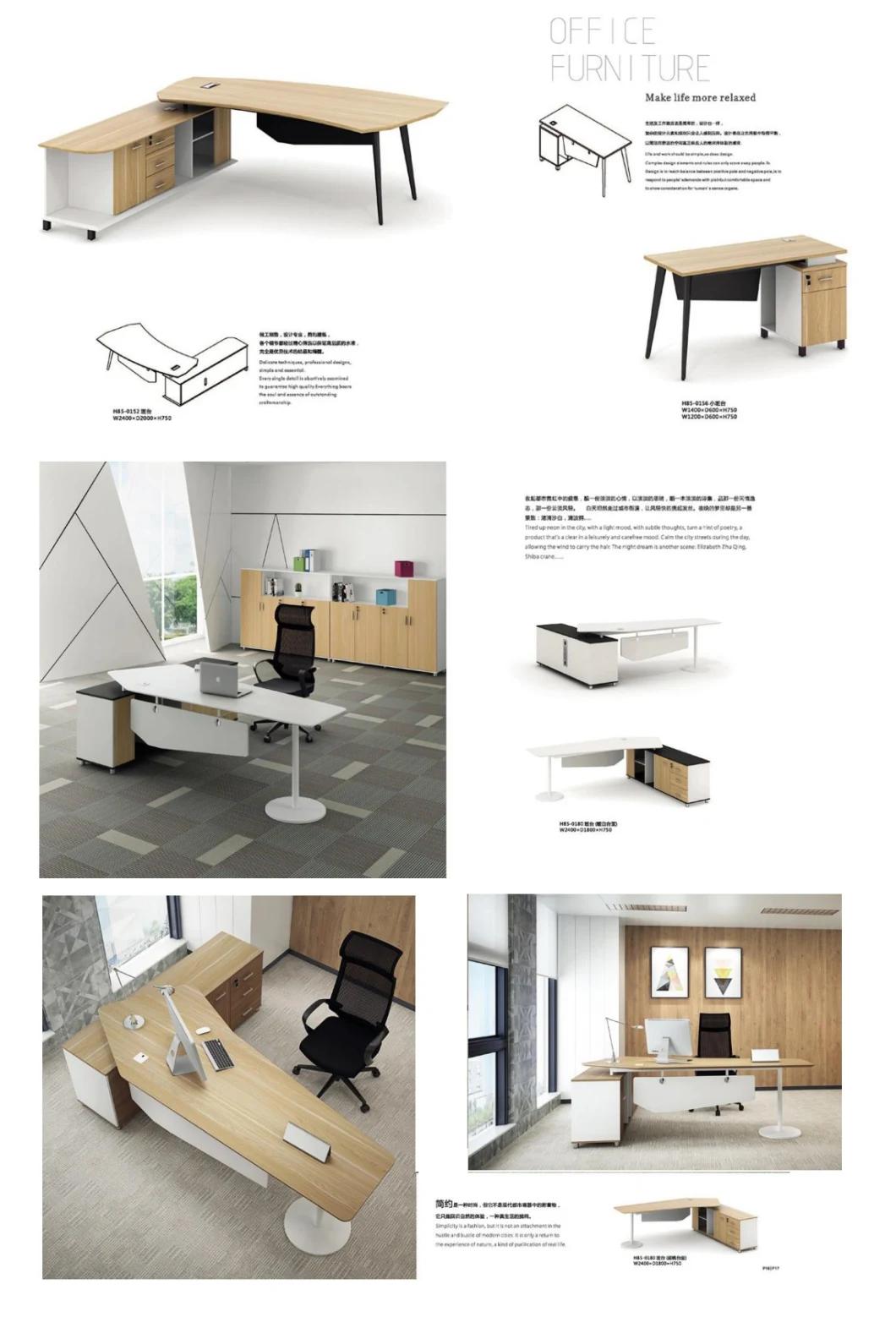 Hot Sale Office U Shape Curved Office Computer Desk Table Furniture with Right Return Hutch (HY-U01)