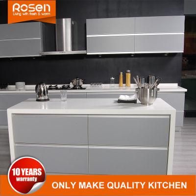 Modern Style Melamine Oak Trim Argent Kitchen Cabinets Furniture