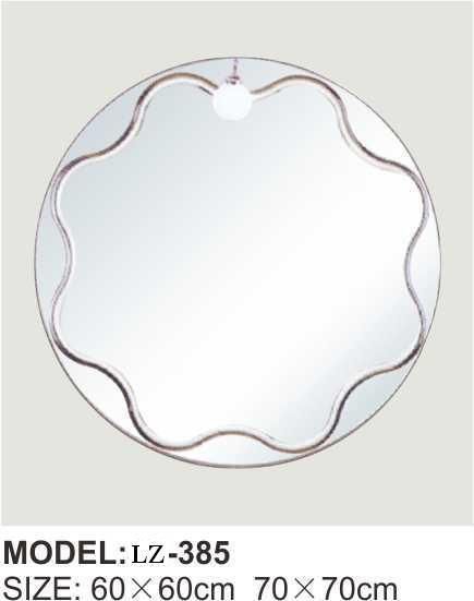 New Product Stainless Steel Flower Pattern Bathroom Sliver Mirror with Light