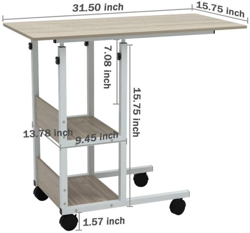 Factory Home Office Desk Movable Height Adjustable Modern Computer Writing Workstation Laptop Table