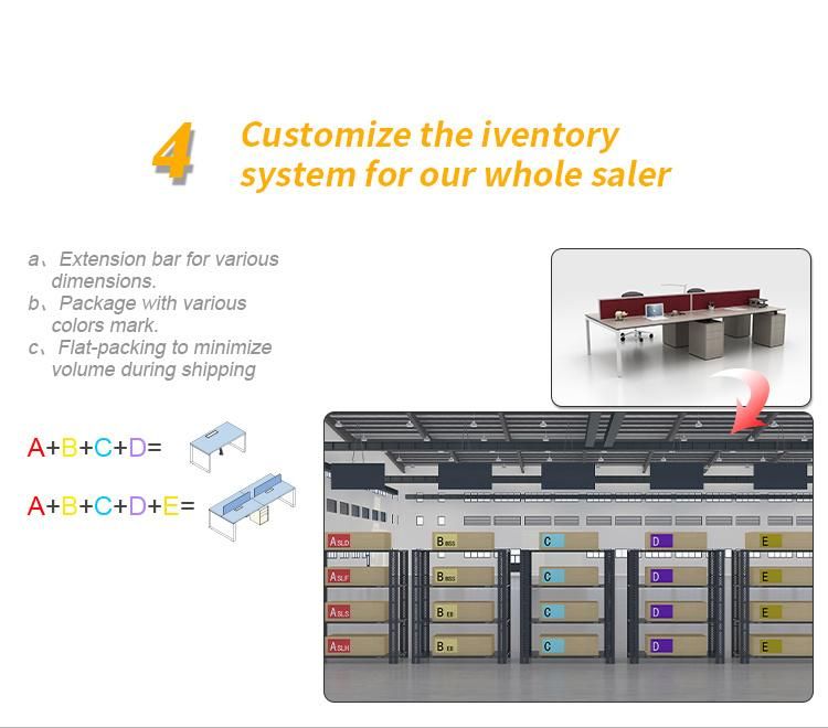 High Quality Fashion Design Standard New Model Modern Modular 4 Person Workstation Furniture
