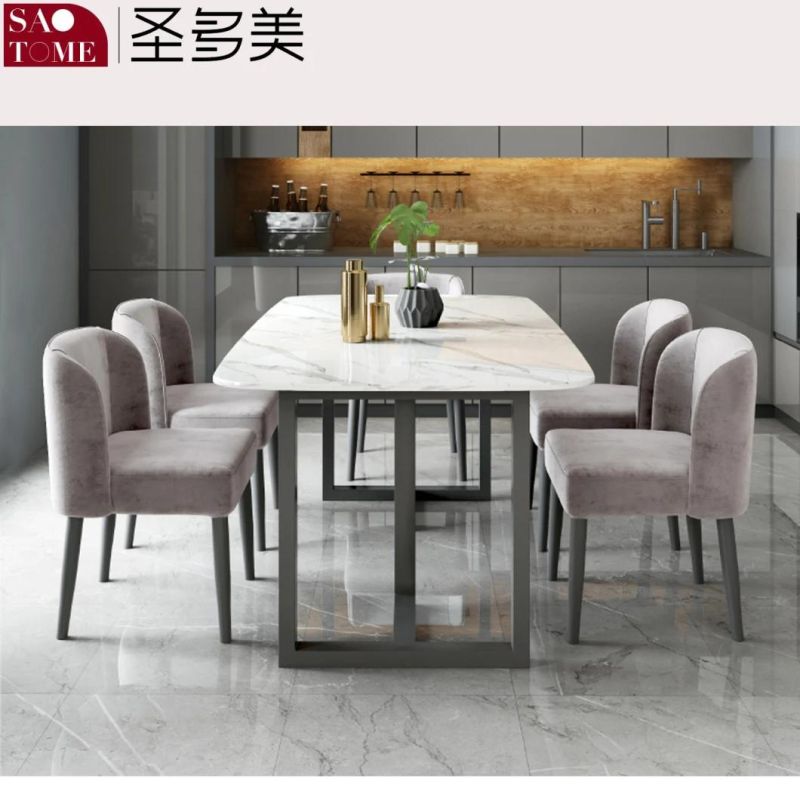 Modern Living Room Dining Room Furniture Titanium T-Shaped Table Dining Table