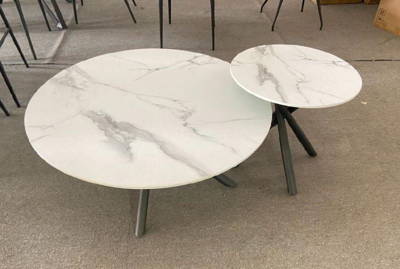 Factory Direct Wholesale Round White Marble Top Coffee Table