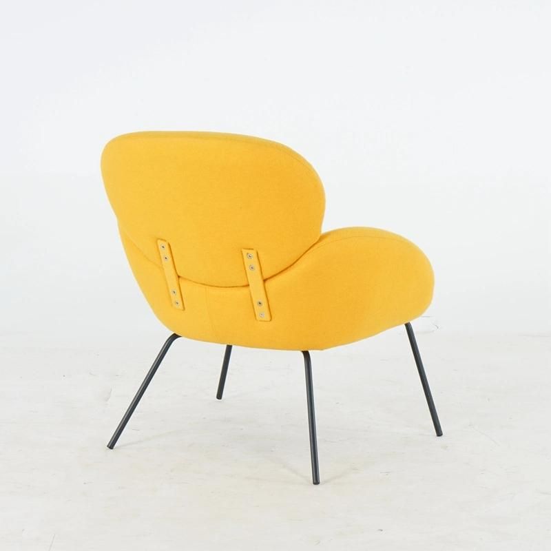 Fashionable Modern Metal Frame Luxury Furniture Soft Design Accent Lounge Hotel Reception Leisure Chair for Living Room