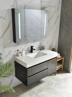 2022 Modern Melamine Bathroom Cabinet with LED Mirror