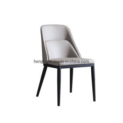 Modern Luxury Restaurant Cafe Furniture Metal Leather Dining Chairs