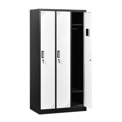 3 Doors Steel Storage Wardrobe Closet Modern Metal Office Furniture Locker