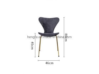 Modern Home Furniture Sets Metal Legs Velvet Dining Chairs