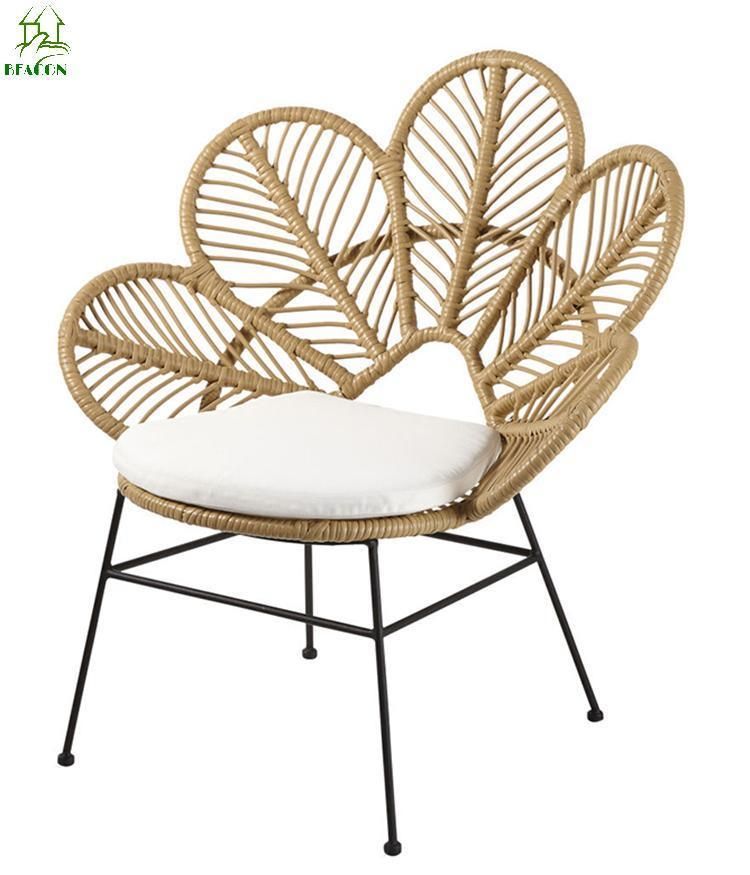 Modern Popular Hot Sale PE Rattan Aluminum Frame Waterproof Dining Chair Coffee Chair