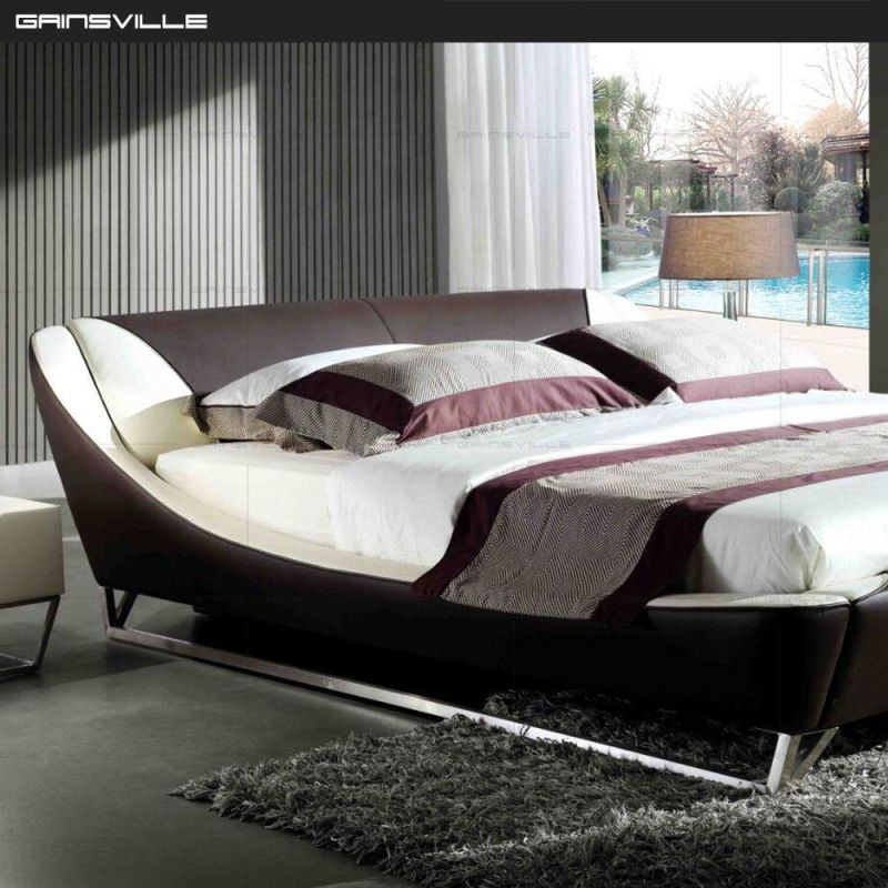 Modern Bedroom Furniture Set King Bed Leather Bed Wall Bed Gc1622