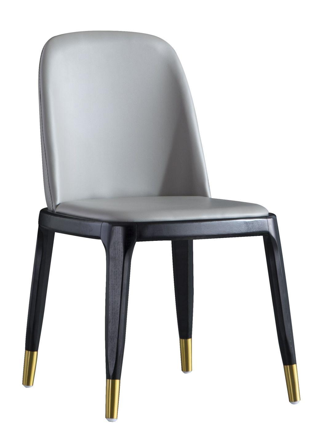 China Wholesale Modern Restaurant Metal Frame Hotel Leisure Leather Dining Chairs