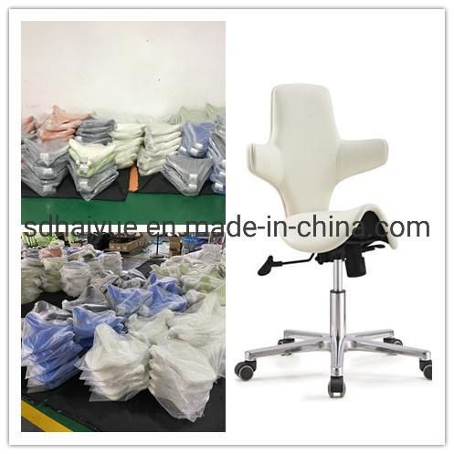 PU Leather Saddle Seat Ajustable Salon Office Chair