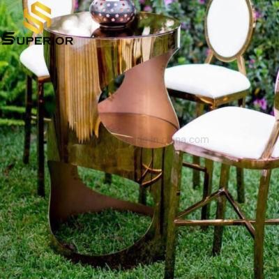 Outdoor Bar Furniture Round Cocktail Tables with Metal Frame