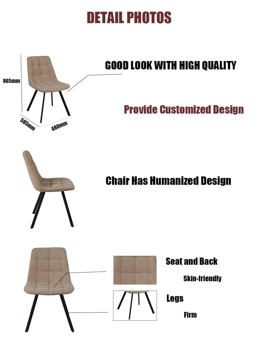 Modern Home Outdoor Restaurant Hotel Furniture Fabric Banquet Chair Velvet Steel Dining Chair