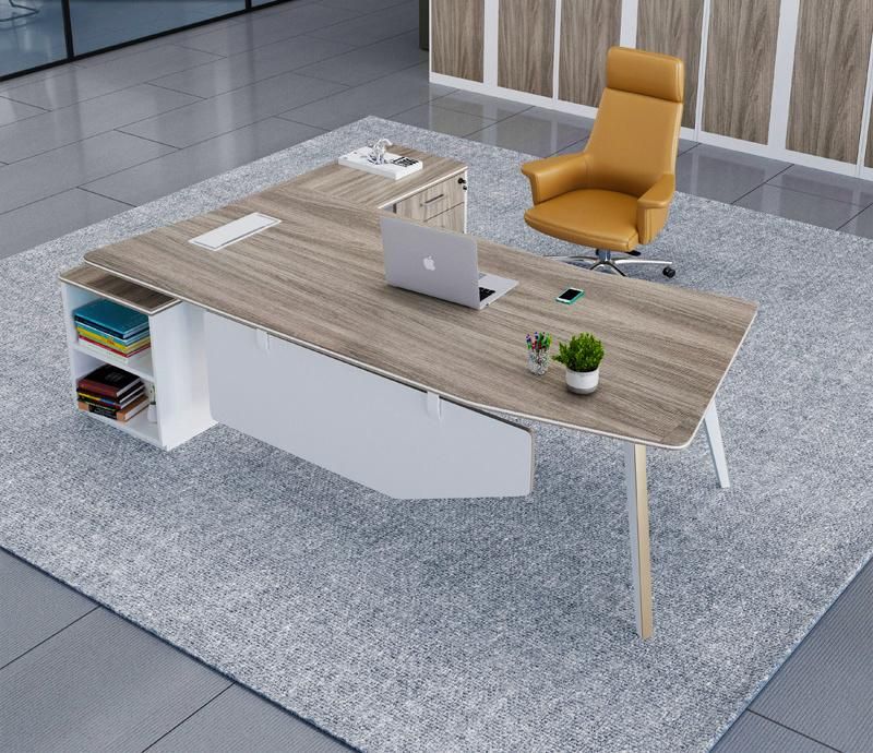 Modern Design Melamine Curve Edge Manager Executive Office Director Wooden Desk