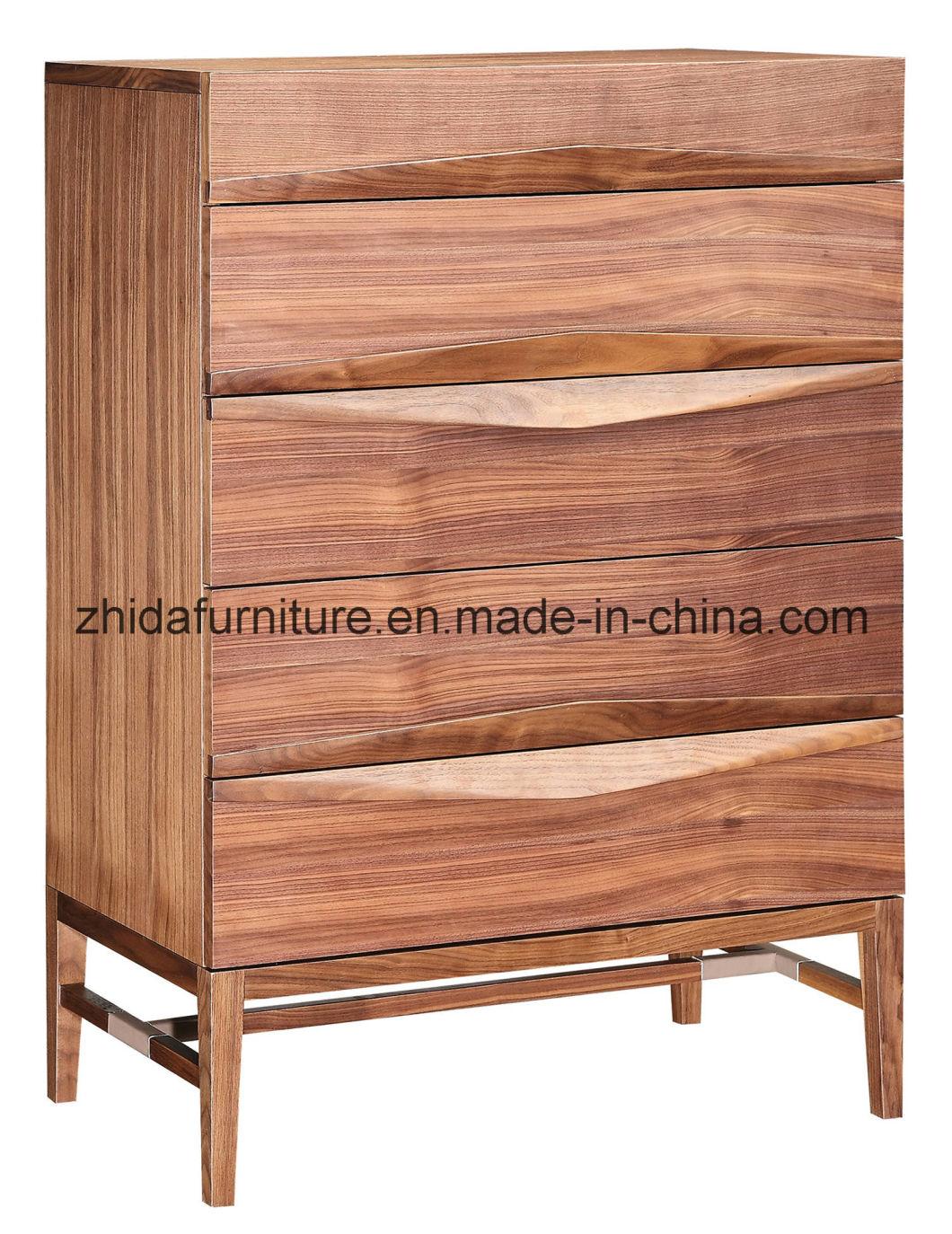 Modern Solid Walnut Wood Cabinet