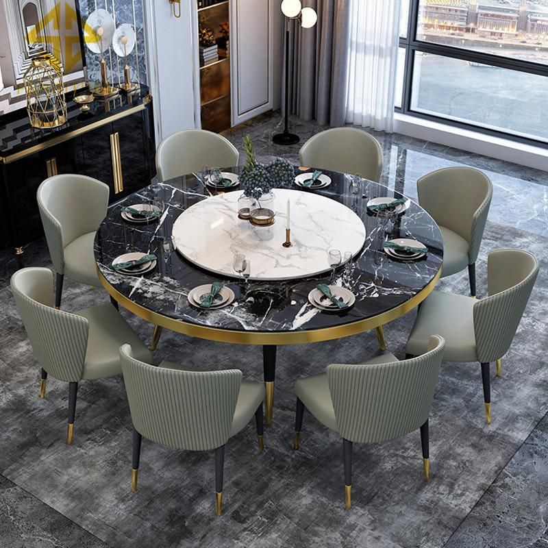 Modern Design Stainless Steel Frame Marble/MDF Top Dining Room Table Sets Home Furniture