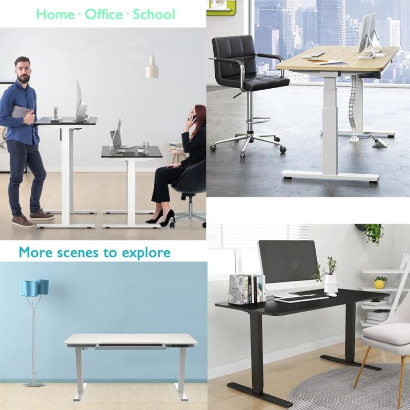 Ergonomic Height Adjustable Office Stand up Computer Sit-Stand Metal Desk