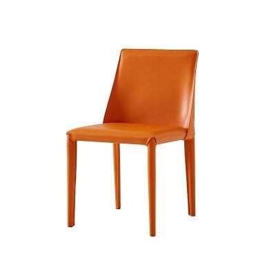 Modern Furniture Design Metal Leg Cafe Living Room PU Dining Chair