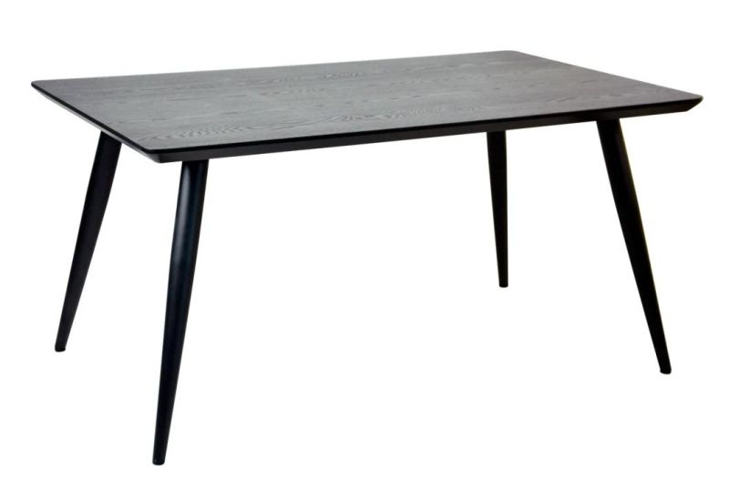 Dining Room Furniture Wooden Grey Modern Rectangle MDF Dining Table with Metal Legs