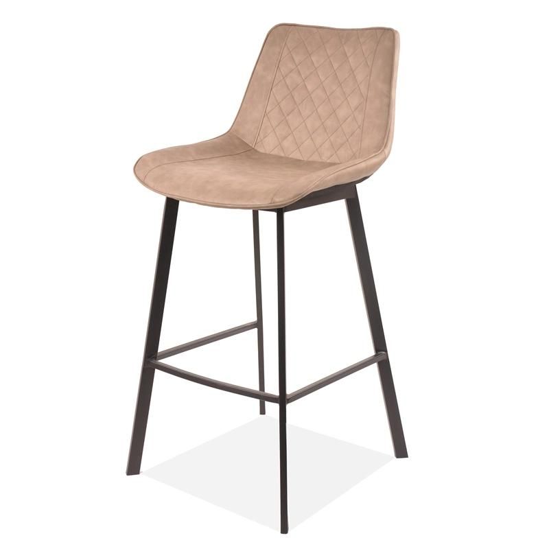 Comfortable Modern Cheap Leather PU Chair Bar Stool with Metal Legs