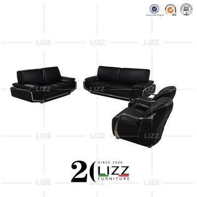 High Quality Modern Commercial Style Home Furniture Sectional Genuine Leather Sofa 1+1+2+3