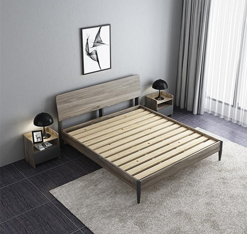 Modern Light Luxury Style Chinese Factory Customized Bedroom Hotel Furniture Bed