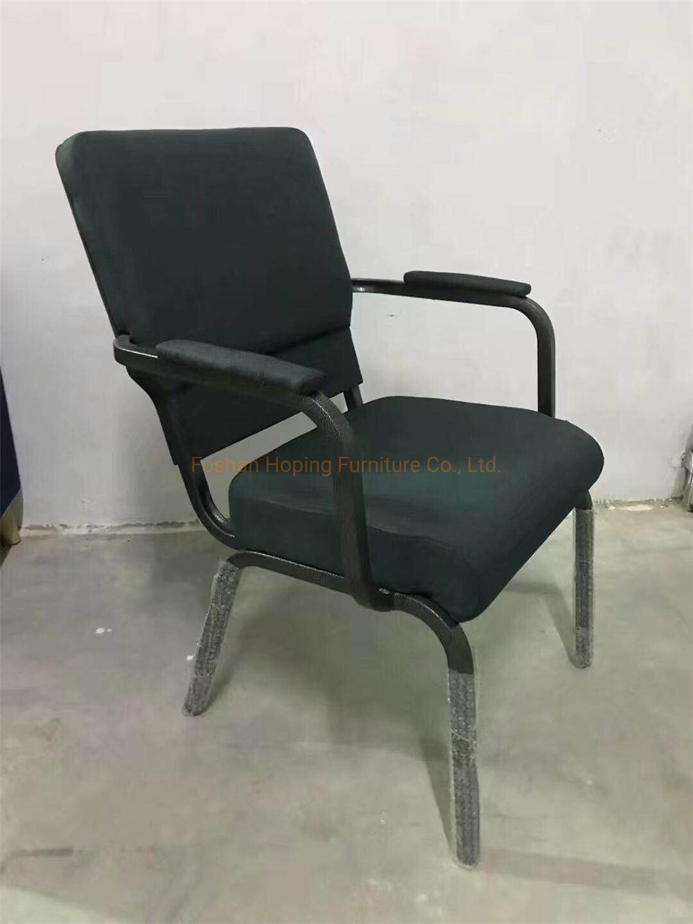 Modern Stacking Metal Used Steel Theatre Pulpit Auditorium Church Chair Charcoal Fabric Worship Purple Muslim Prayer Room Chair