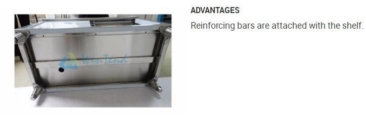 Two Layer Stainless Steel Cabinet Work Table for Restaurant Kitchen