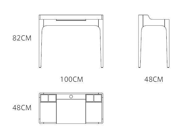 High Quality Factory Wholesale Home Furniture Modern Style Bedroom Furniture Mirror Walnut Solid Wood Dresser Table