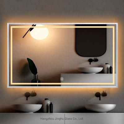 Bathroom Wall Mounted LED Mirror for Home Hotel Decoration with Touch Sensor