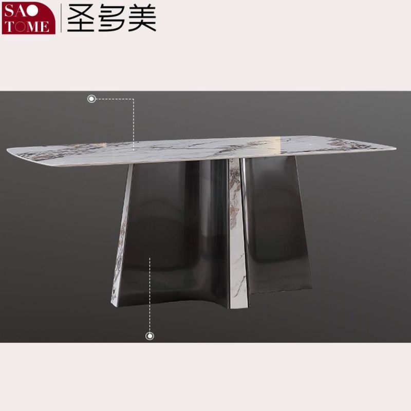 Modern Living Room Dining Room Furniture High-Grade Cross Base Dining Table