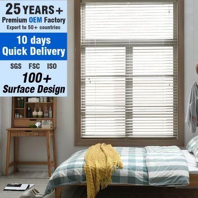 Fsc Venetian Blinds 50mm PVC Blinds Solid Wood Blinds