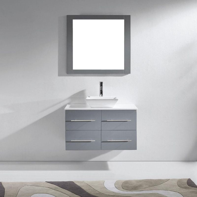 Wholesale New Grey Solid Wood Bathroom Cabinet