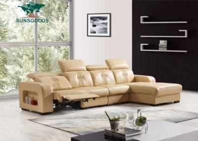 Italy Home Modern Leisure Comfortable Chaise Living Room Furniture Leather Sofa (L13#4)